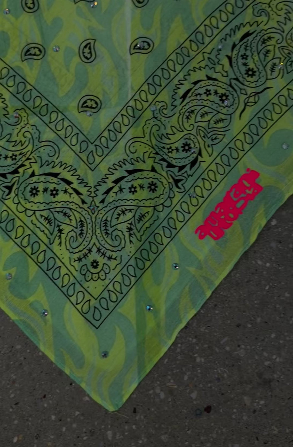 New Age Swarovski Flame Bandana